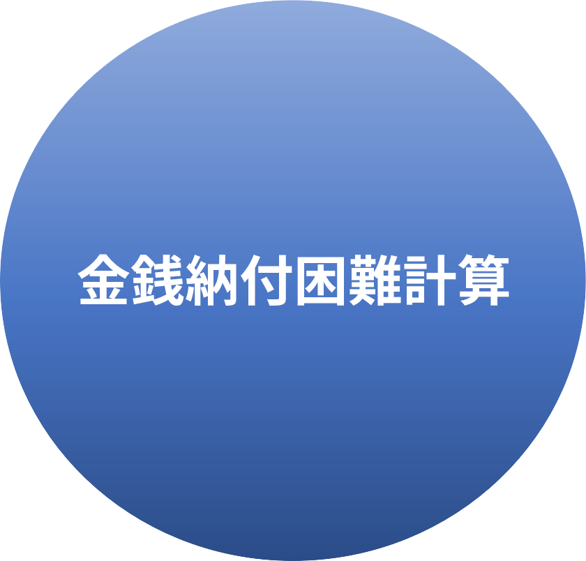 金銭納付困難計算